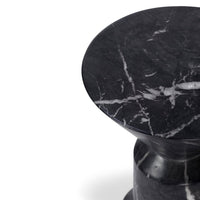 Liang & Eimil Argos Side Table in Faux Marble Concrete Black Marquina