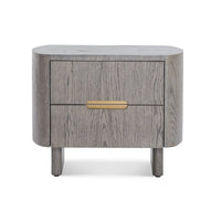 Liang & Eimil Lettos Bedside Table in Silver Black Oak