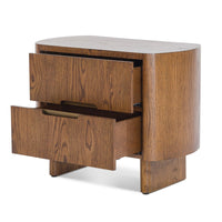 Liang & Eimil Lettos Bedside Table in Brushed Brown Oak