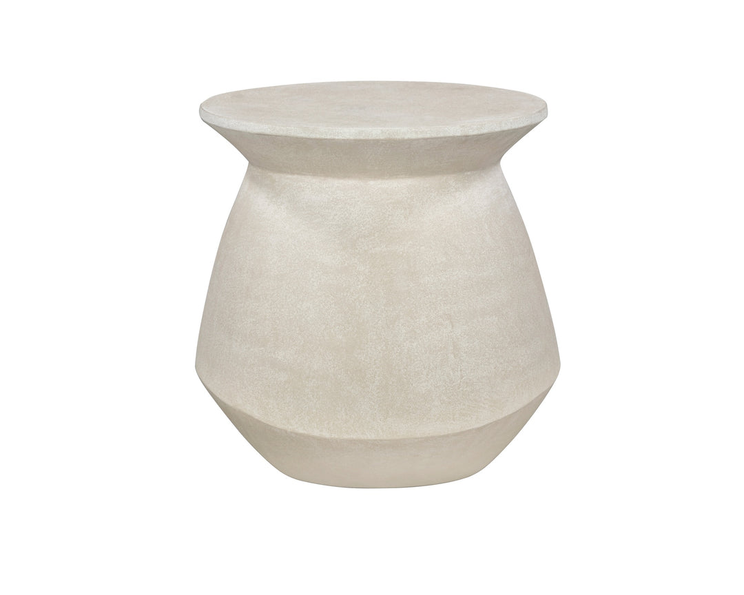 Poki Side Table - Ivory Stucco LiangAndEimil 1