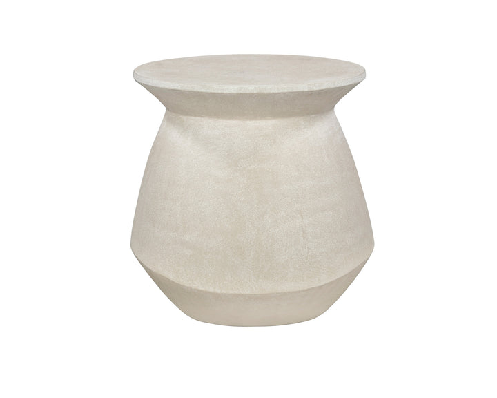 Poki Side Table - Ivory Stucco LiangAndEimil 1