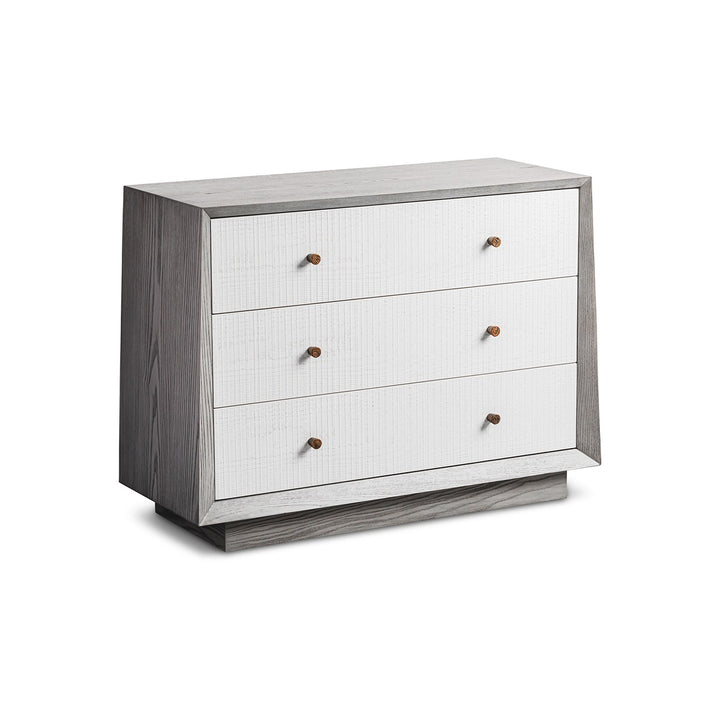 Otilia Chest Of Drawer - Silver Grey & Off White Crown Cut LiangAndEimil 3