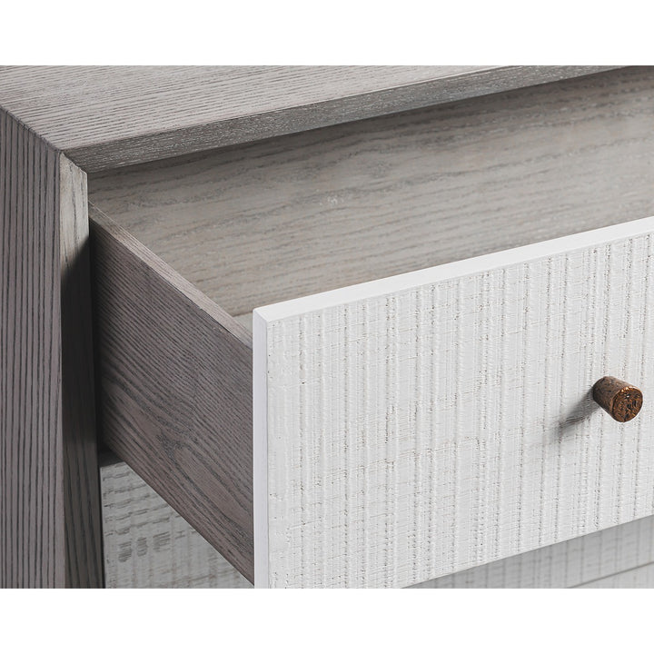 Otilia Chest Of Drawer - Silver Grey & Off White Crown Cut LiangAndEimil 5