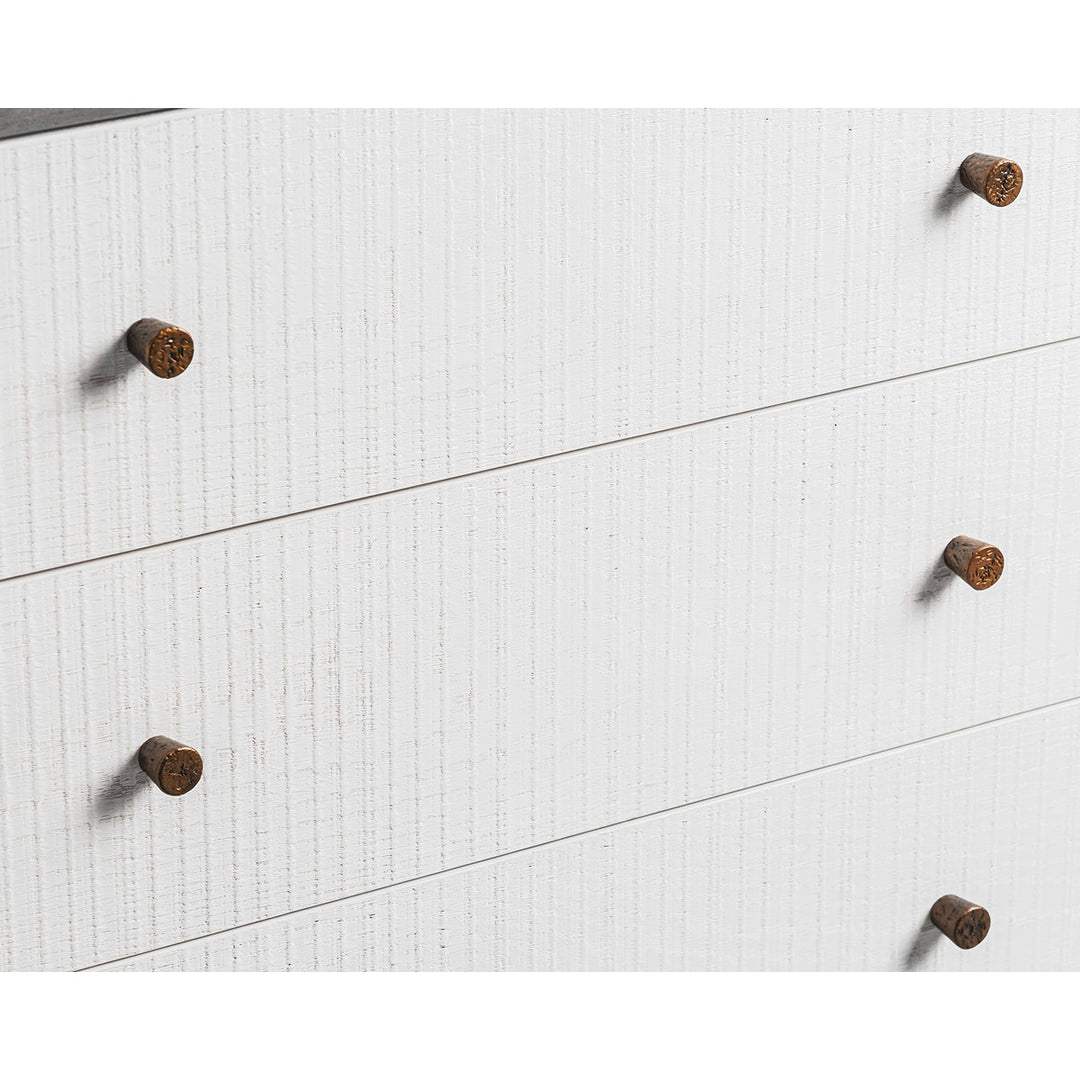 Otilia Chest Of Drawer - Silver Grey & Off White Crown Cut LiangAndEimil 6