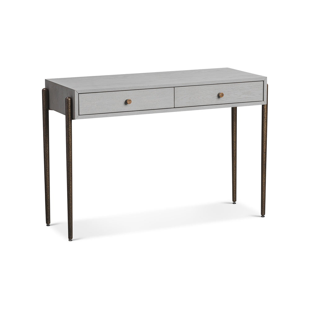 Nella Console Table - London Fog & Hammered Dark Bronze LiangAndEimil 2
