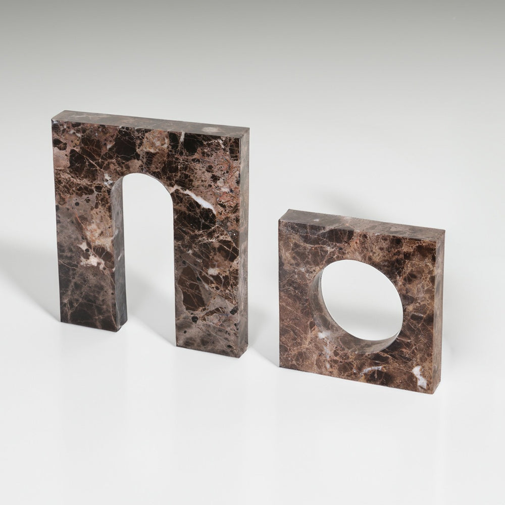 LiangAndEimil Nafello Marble Small Sculpture - Coffee