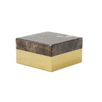 Liang & Eimil Lina Marble Storage Box - Coffee and Gold