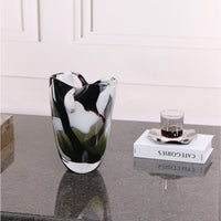 Liang & Eimil Natasha Glass Vase - Black and Grey