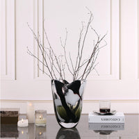 Liang & Eimil Natasha Glass Vase - Black and Grey