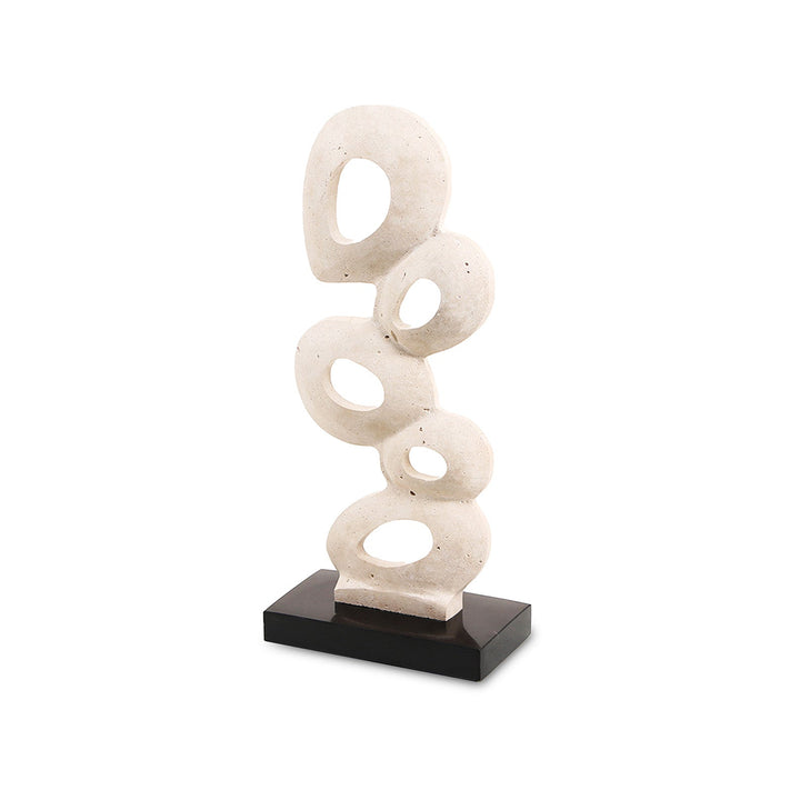 Stone Flow Marble Sculpture - Beige & Black LiangAndEimil 1