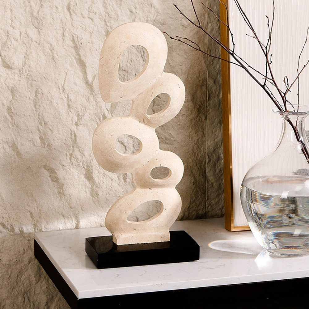 Stone Flow Marble Sculpture - Beige & Black LiangAndEimil 2
