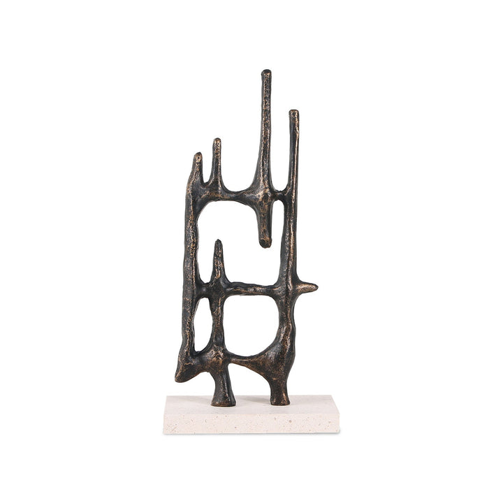 Athena’s Poise Marble Sculpture - Dark Bronze & Beige LiangAndEimil 1