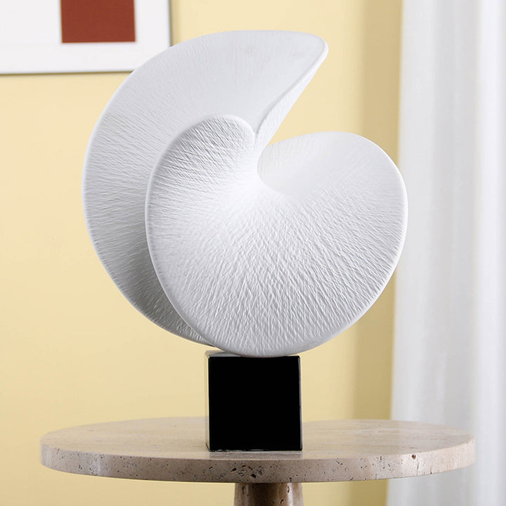 Nocturne Wave Marble Sculpture - Black & White LiangAndEimil 3