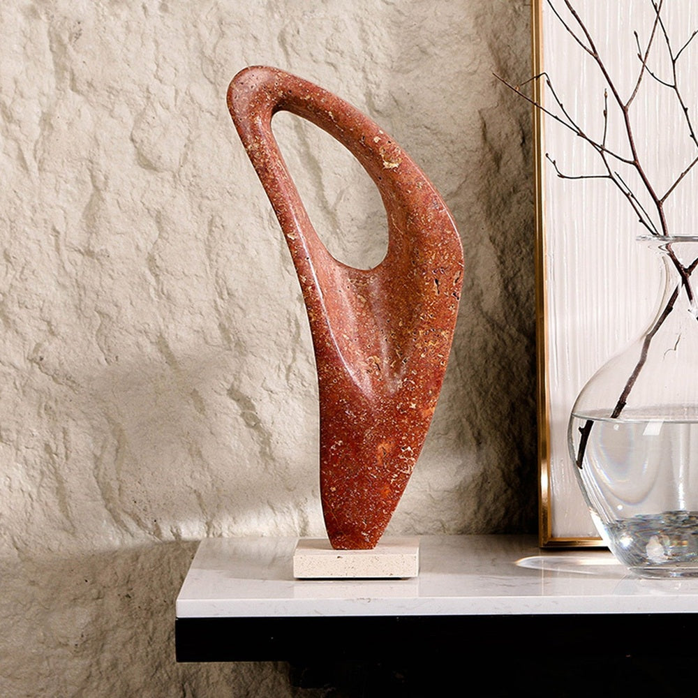 Arcadia Marble Sculpture - Red & Beige LiangAndEimil 2