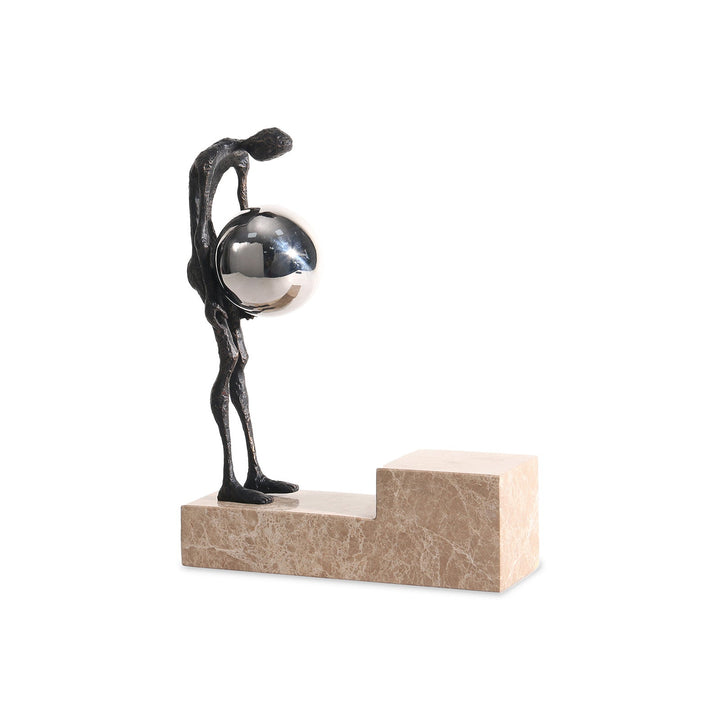 LiangAndEimil Contemplation Sculpture - Dark Bronze & Light Brown