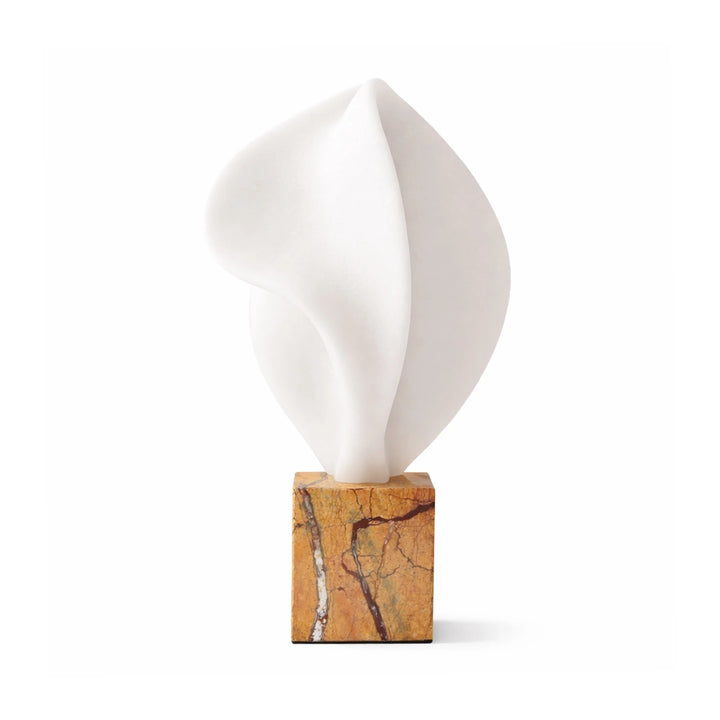Calla Sculpture - White Marble Effect