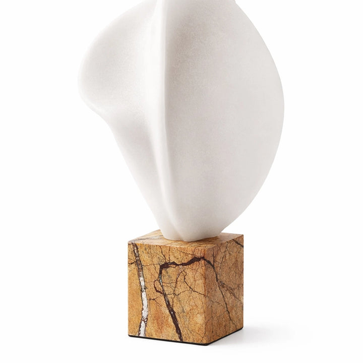 Calla Sculpture - White Marble Effect