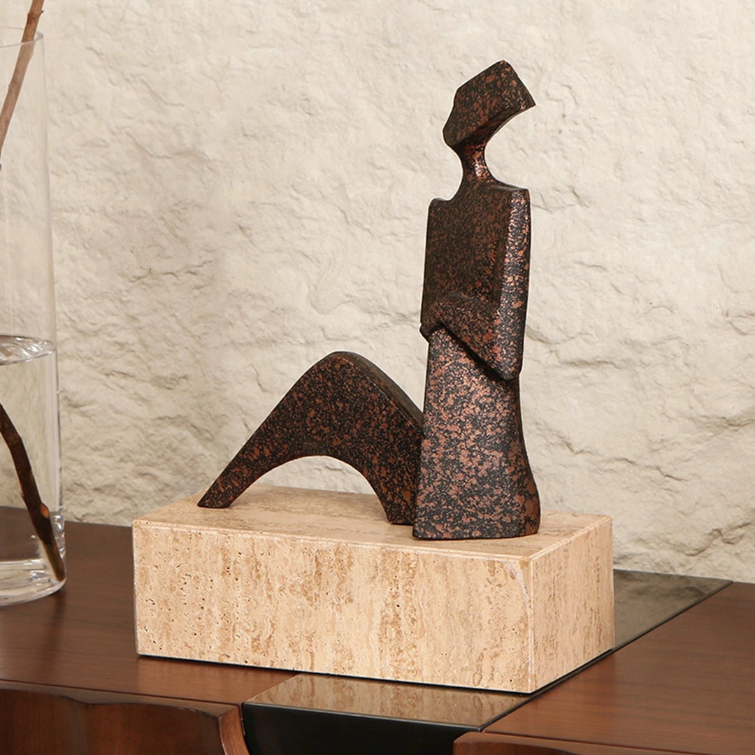 Cassia Sculpture - Speckled Black Bronze Effect