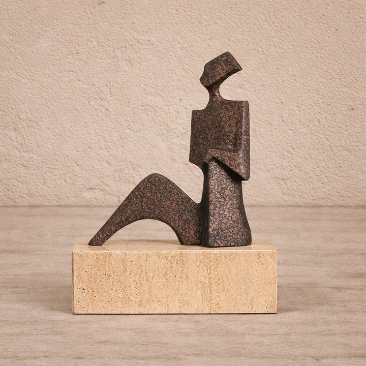 Cassia Sculpture - Speckled Black Bronze Effect