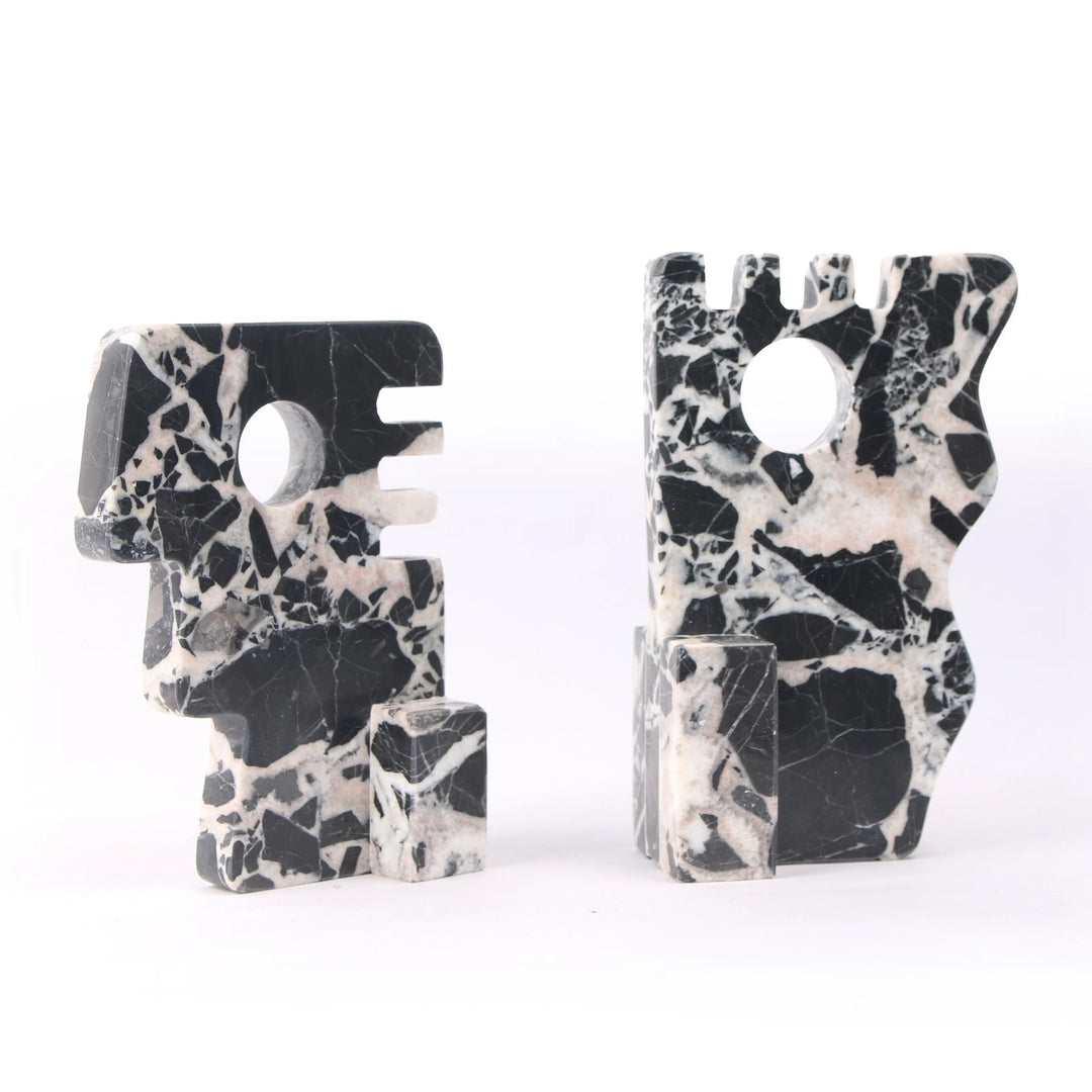 Cortex Bookends - Black Marble