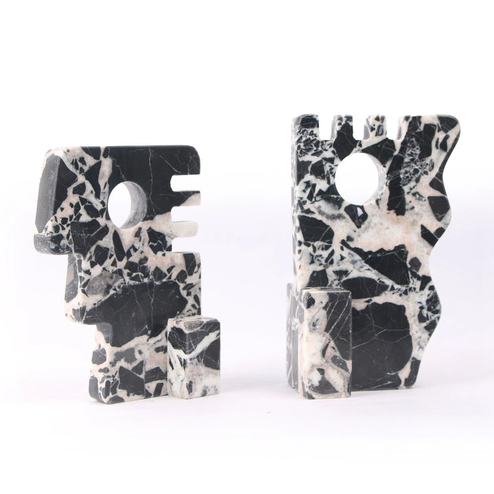 Cortex Bookends - Black Marble