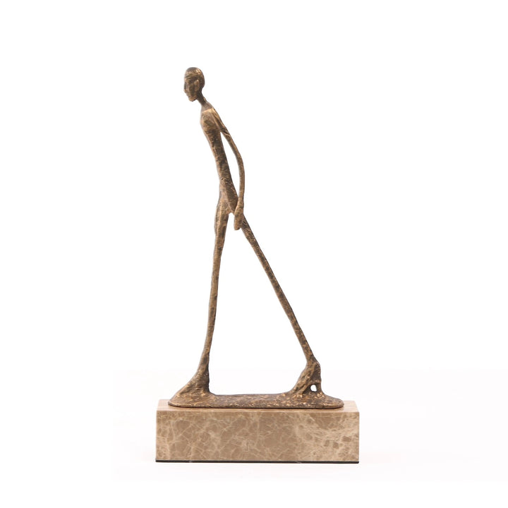 Stride Sculpture - Gold Bronze