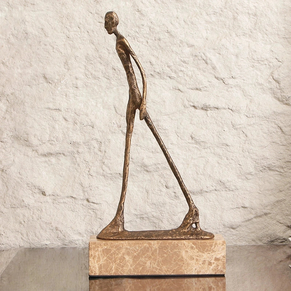Stride Sculpture - Gold Bronze