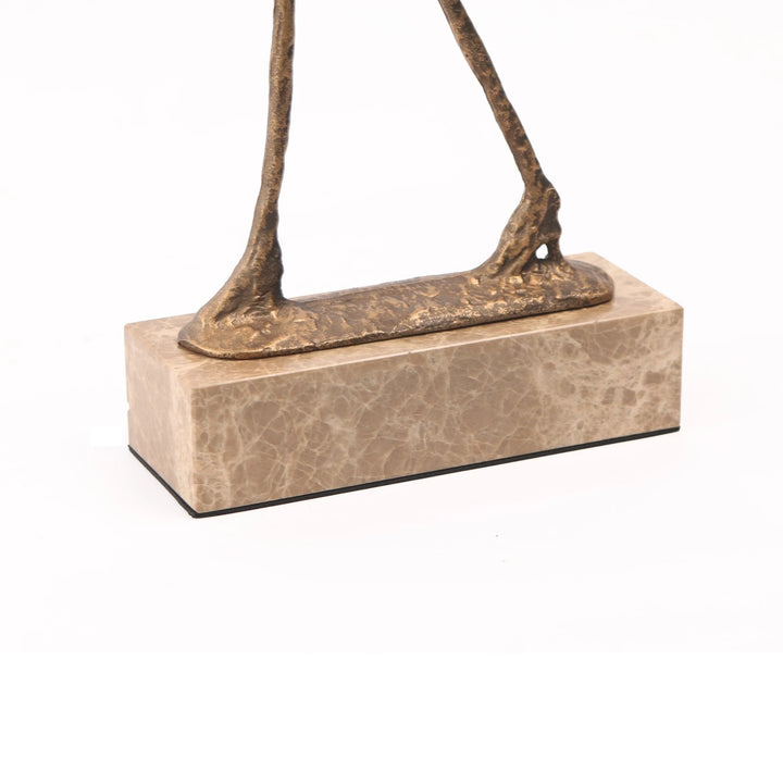 Stride Sculpture - Gold Bronze