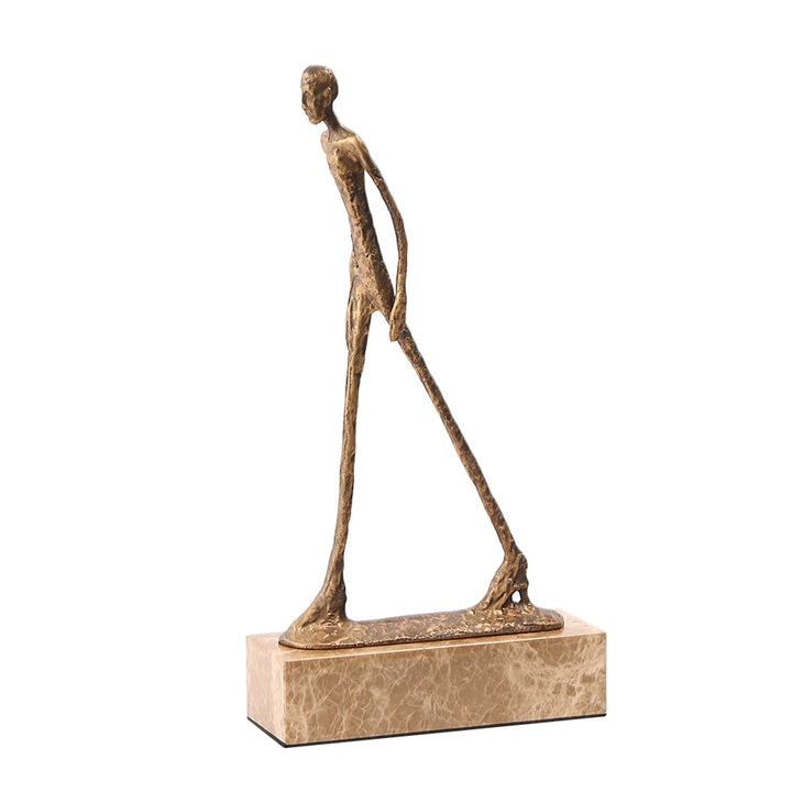 Stride Sculpture - Gold Bronze