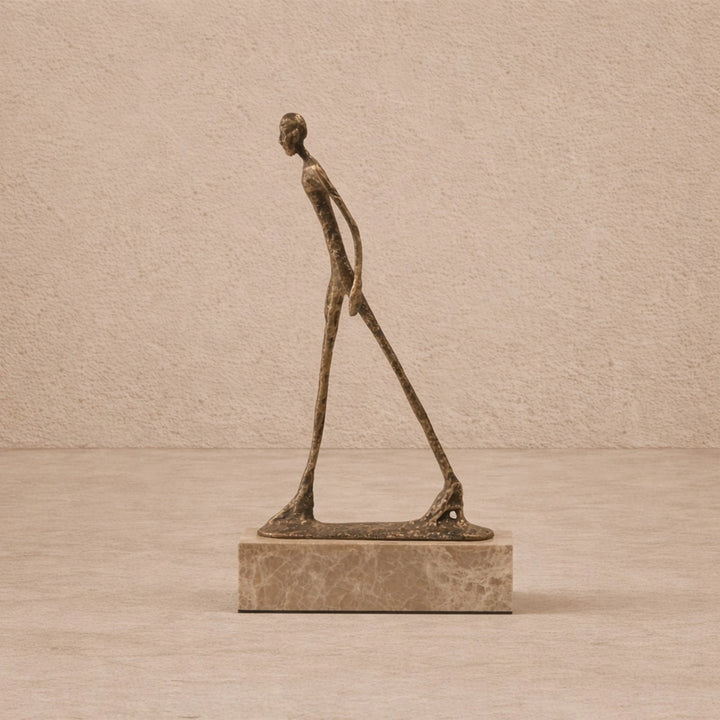 Stride Sculpture - Gold Bronze