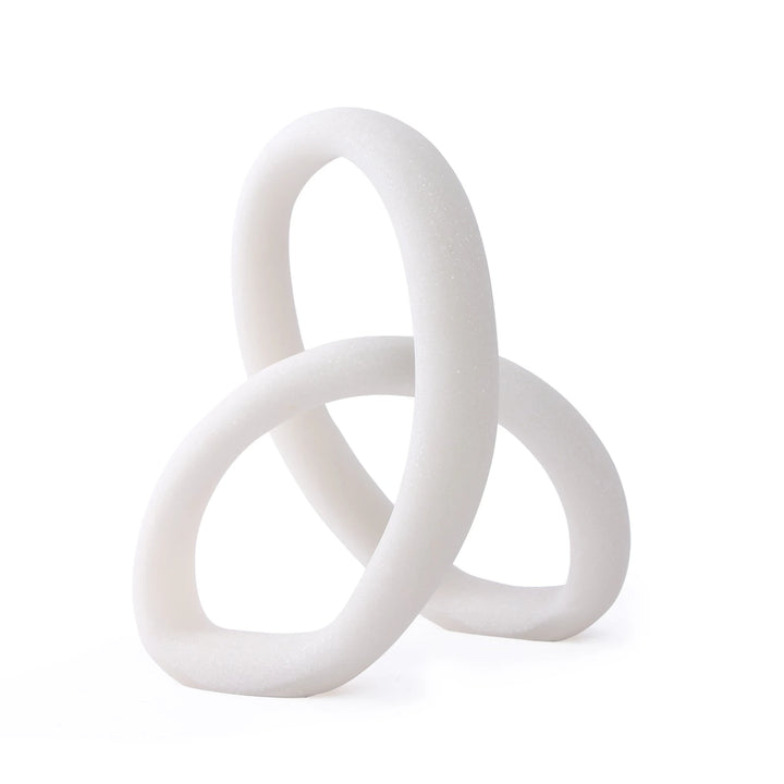 Loop Sculpture - White Marble Effect
