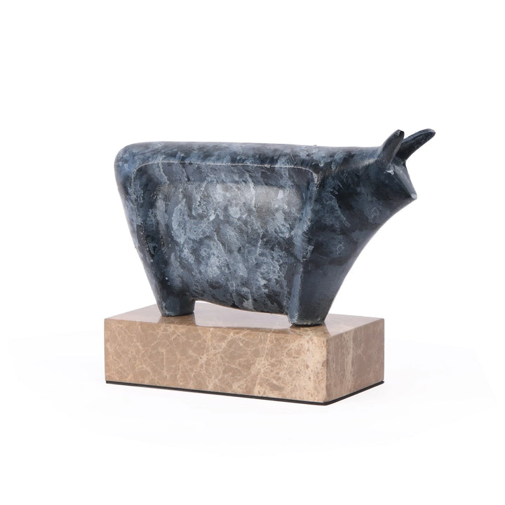Rhino Sculpture - Antique Blue