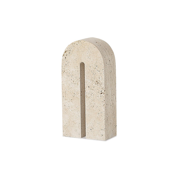 Dolmi Travertine Sculpture Large - Beige LiangAndEimil 1