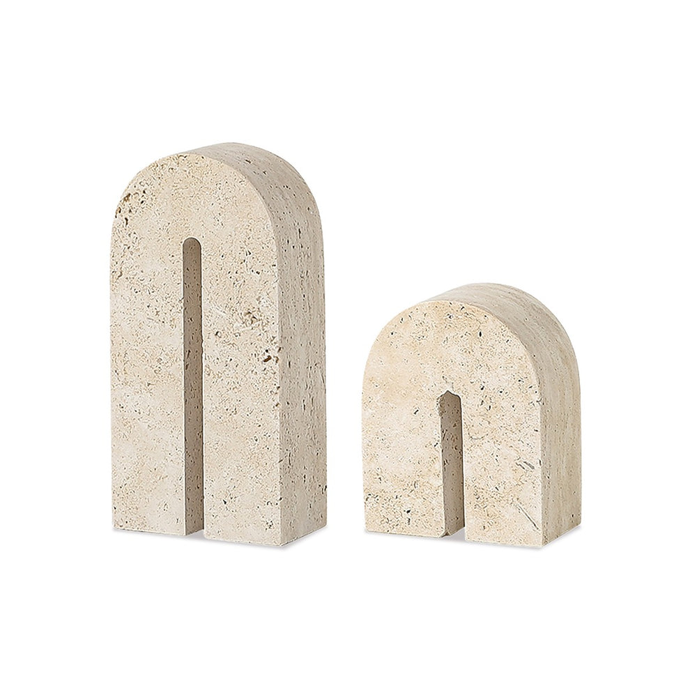 Dolmi Travertine Sculpture Small - Beige LiangAndEimil 2