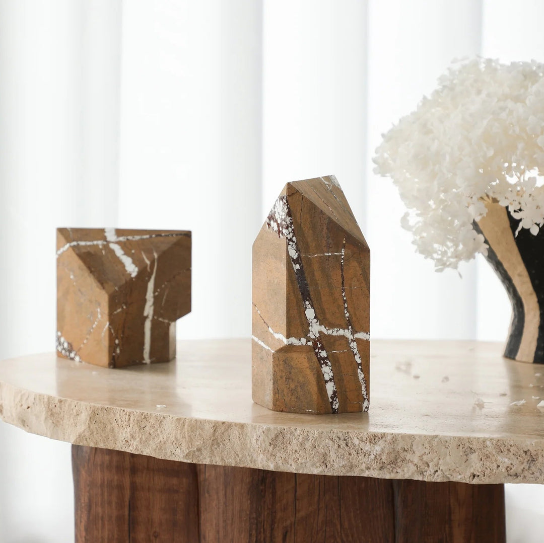 Doria Sculpture - Brown Earthy Marble