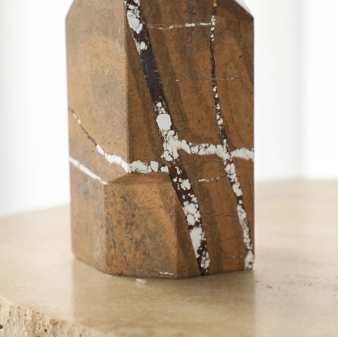 Doria Sculpture - Brown Earthy Marble