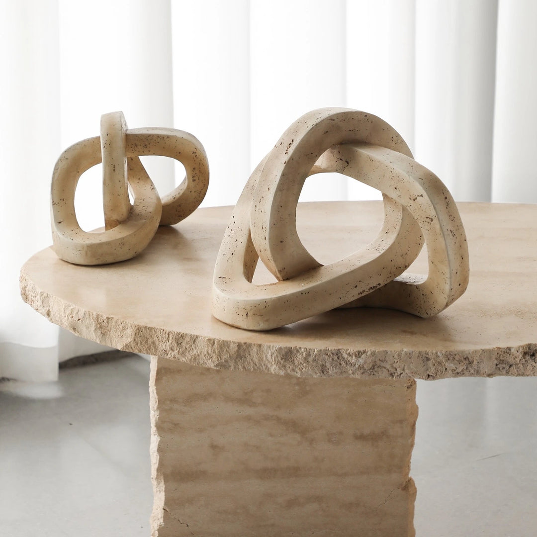 Avorio Sculpture - Beige Marble Effect