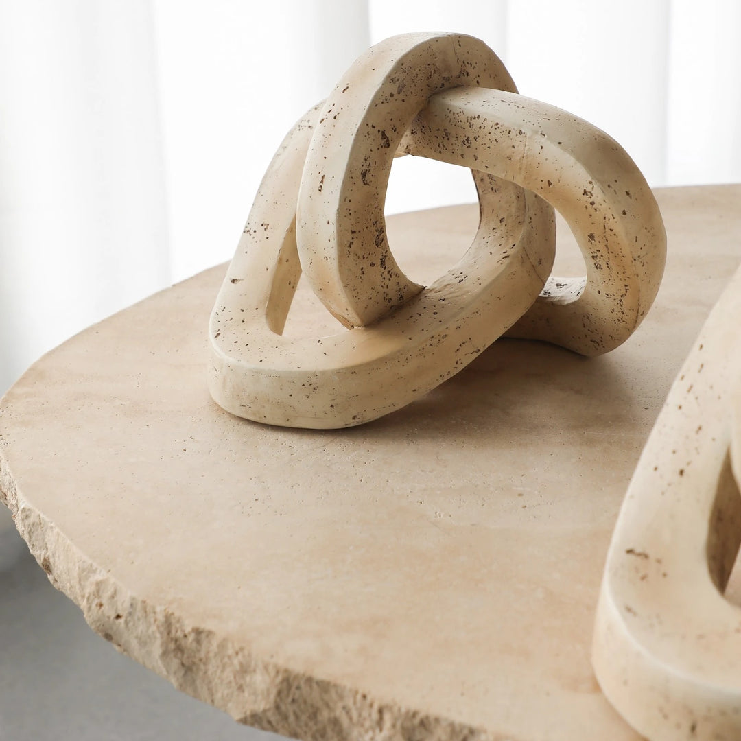 Avorio Sculpture - Beige Marble Effect