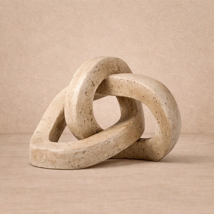 Avorio Sculpture - Beige Marble Effect