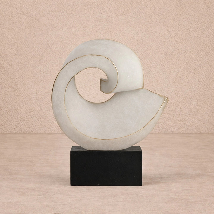 Basalto Sculpture - White & Black Marble