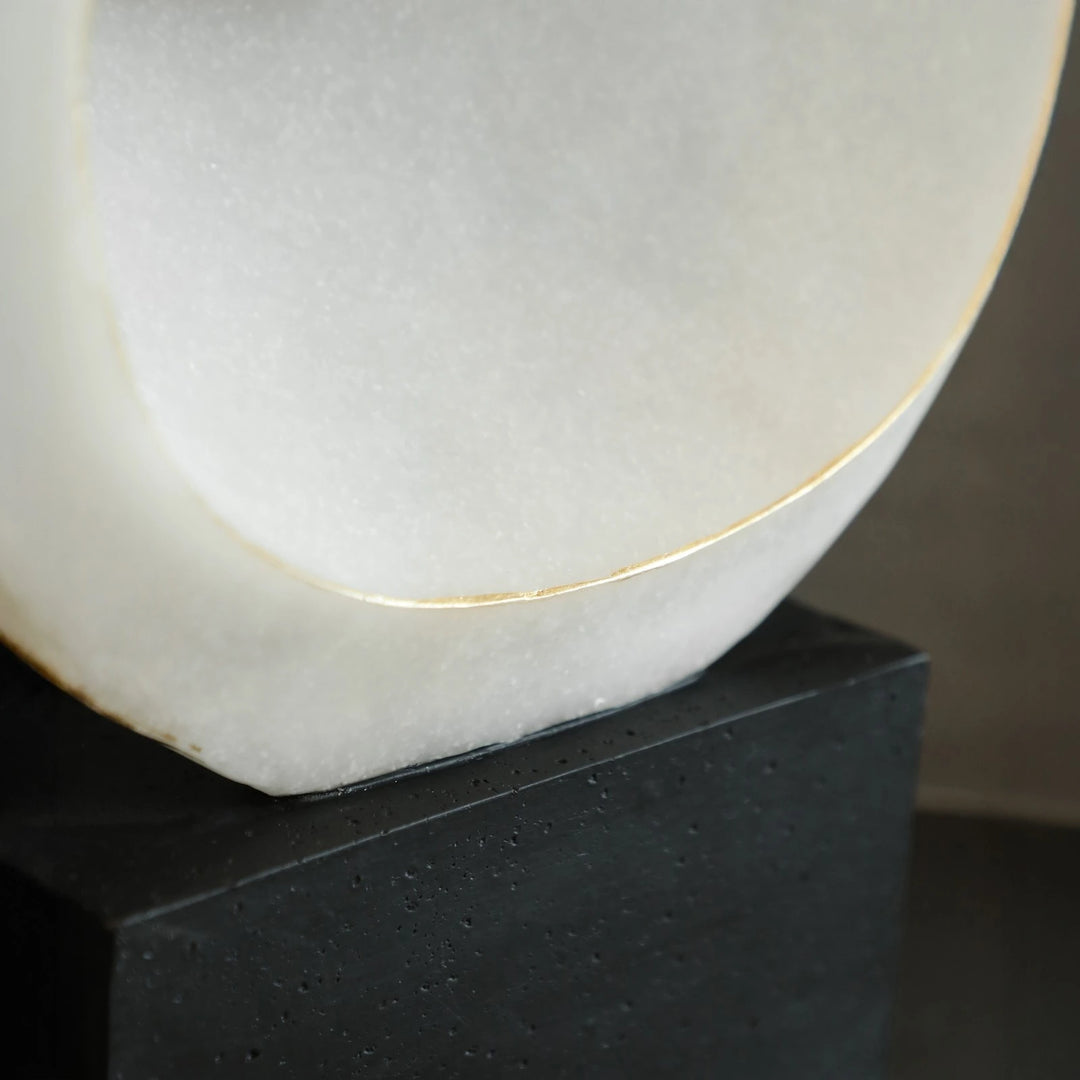 Basalto Sculpture - White & Black Marble