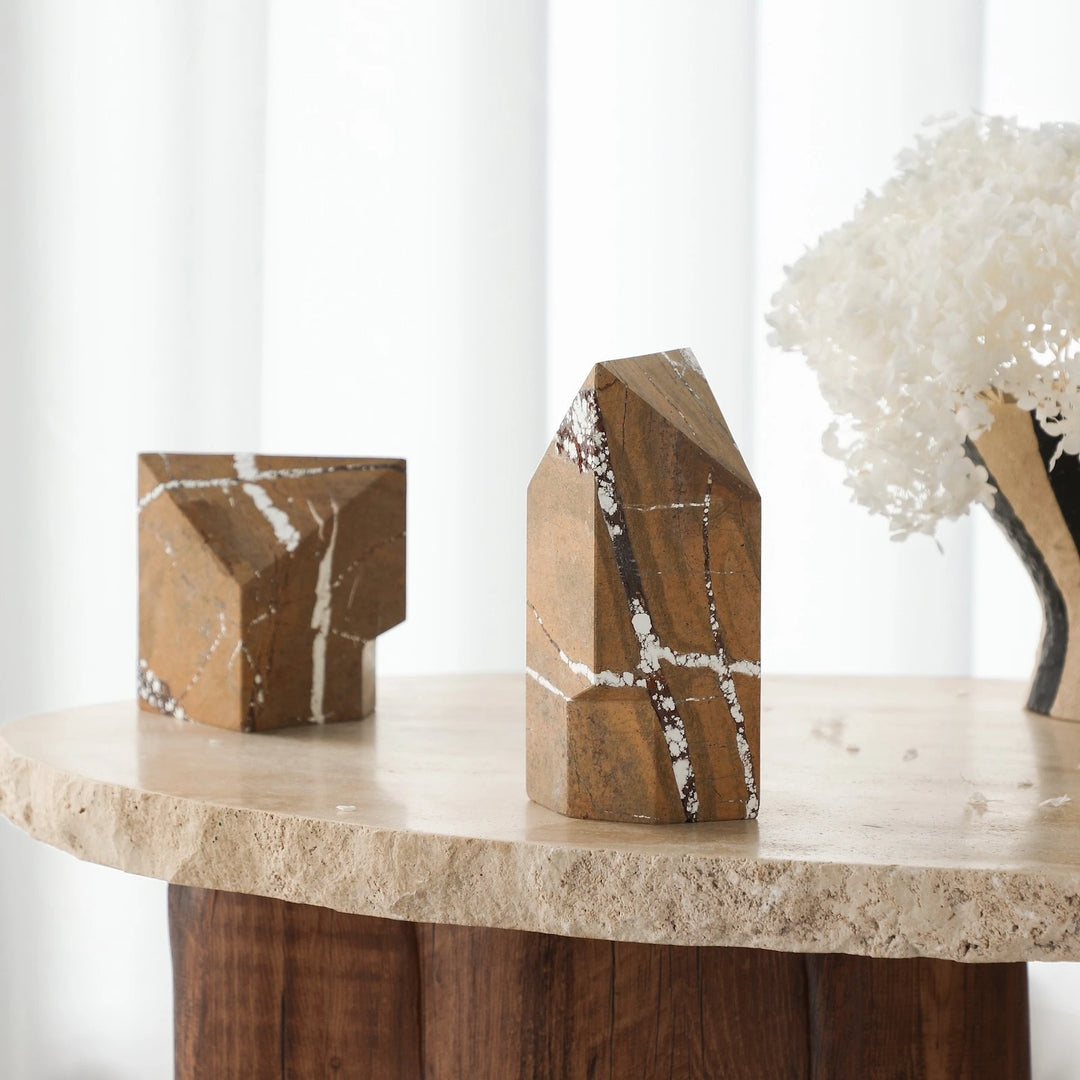 Dora Sculpture - Brown Earthy Marble
