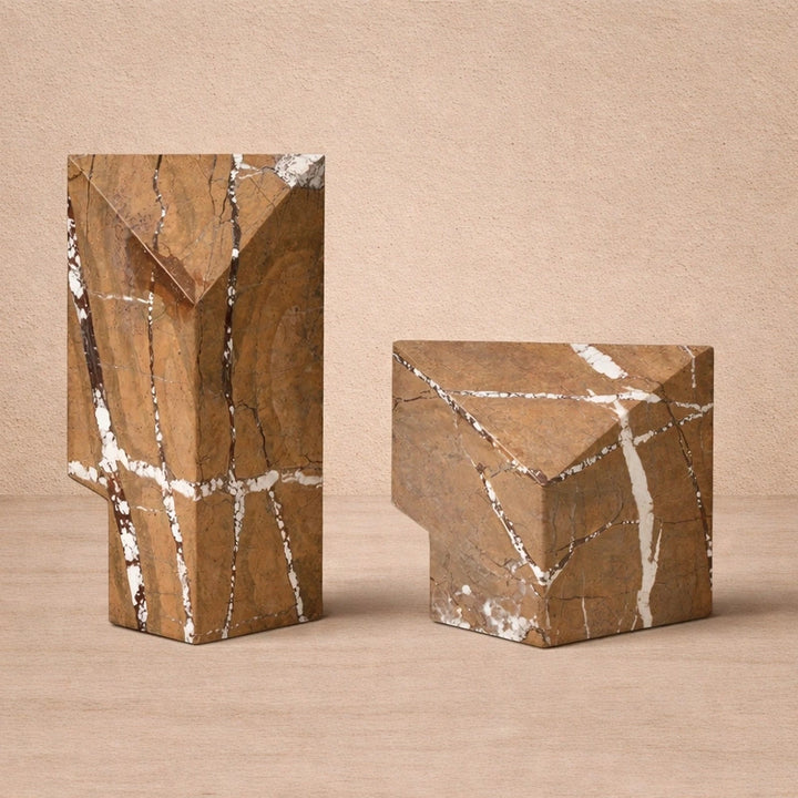 Dora Sculpture - Brown Earthy Marble