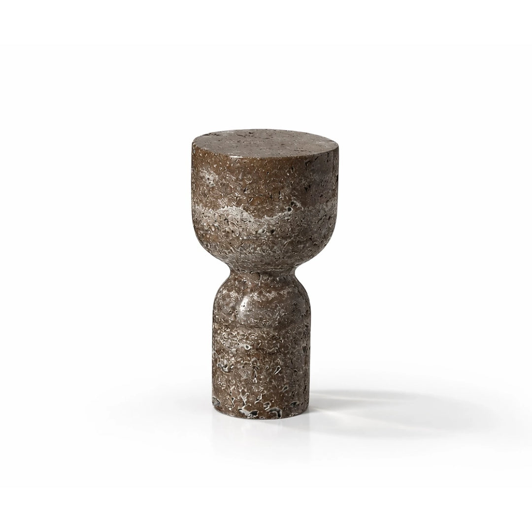Tasso Candle Holder - Dark Brown Marble