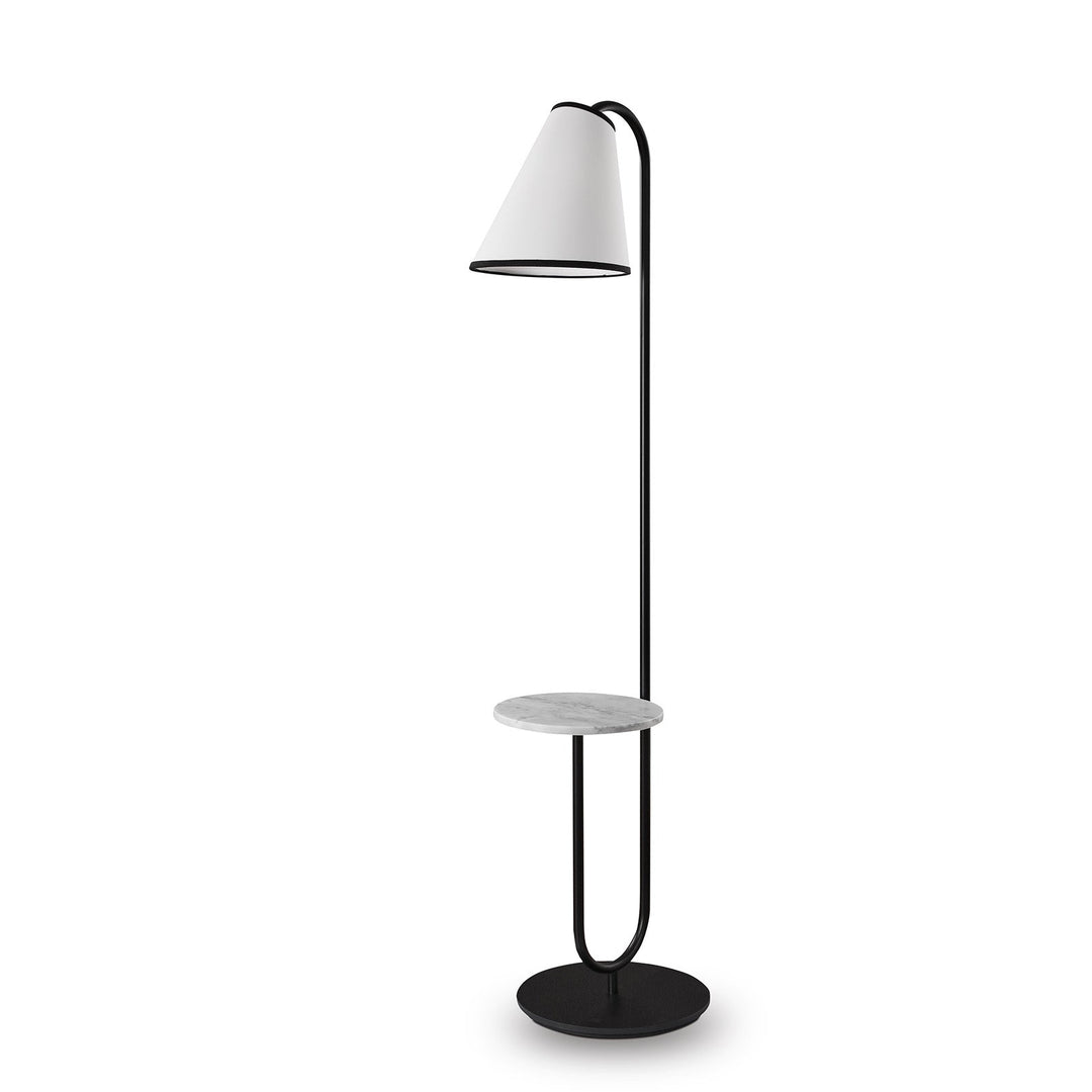 Edgar Carrara Marble Floor Light - Black & White LiangAndEimil 3