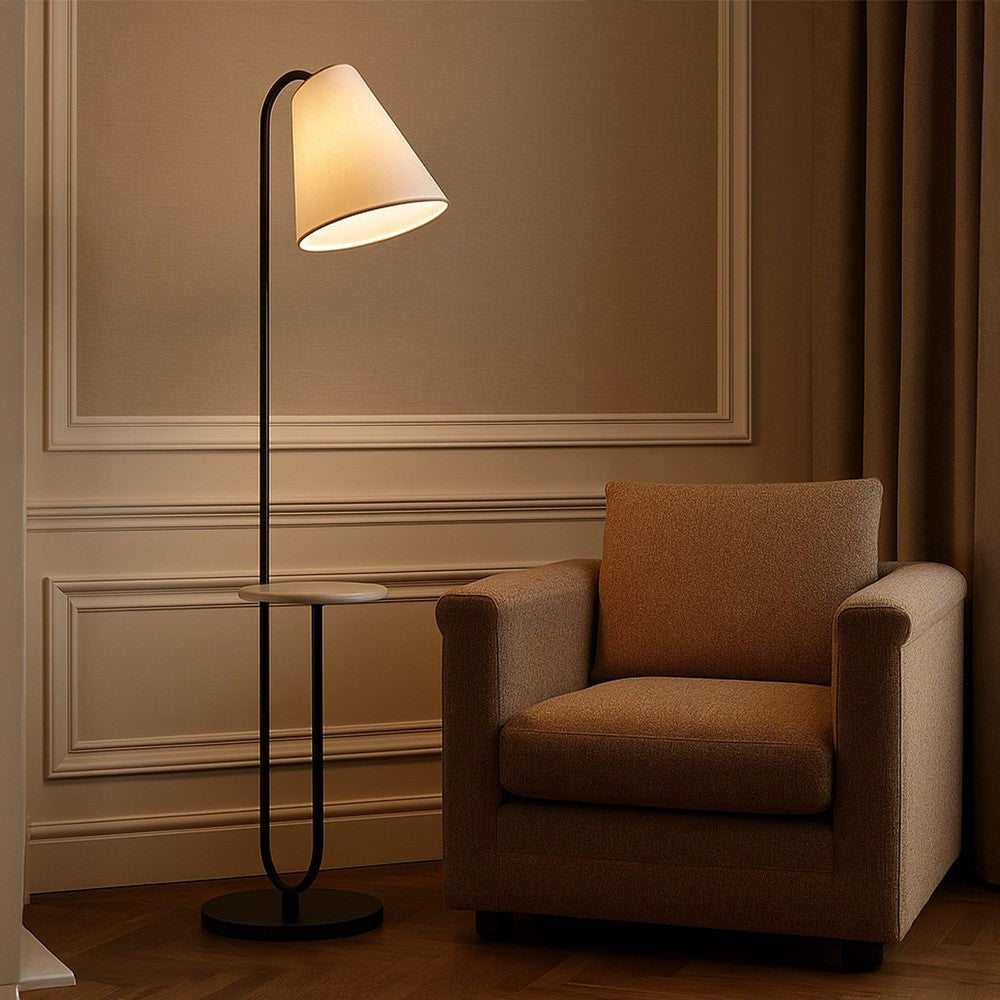 Edgar Carrara Marble Floor Light - Black & White LiangAndEimil 2