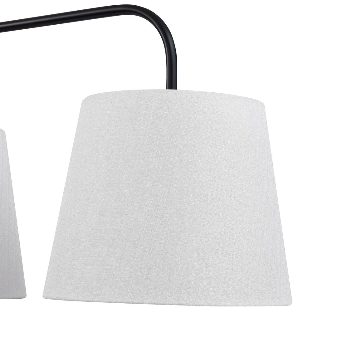 De Voir Pendant Lamp - Black Metal & White Linen LiangAndEimil 5