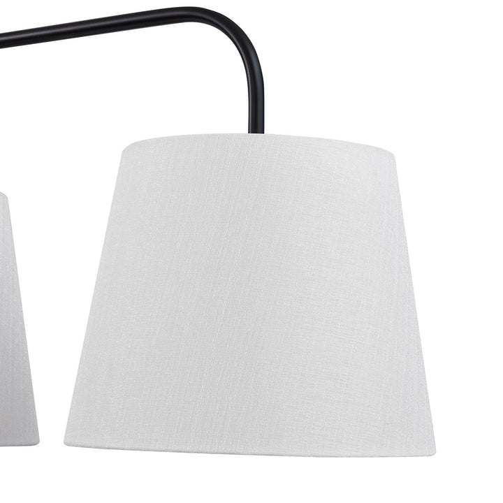De Voir Pendant Lamp - Black Metal & White Linen LiangAndEimil 5
