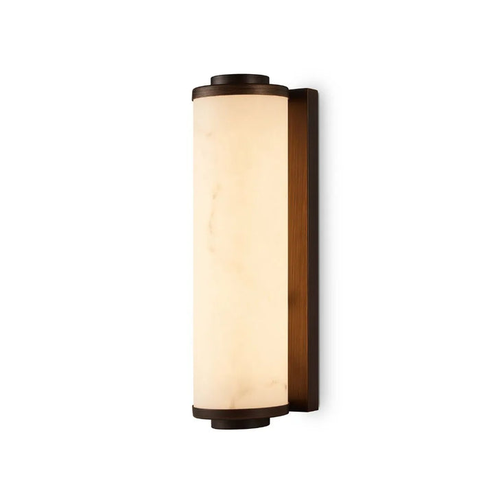 Fento Antique Bronze & Alabaster Effect Wall Lamp