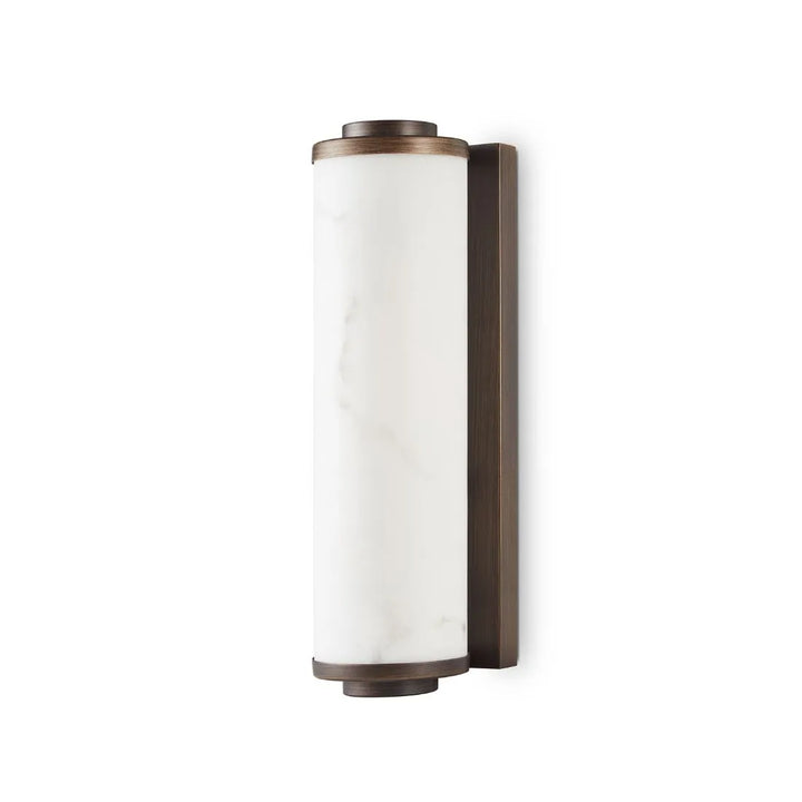 Fento Antique Bronze & Alabaster Effect Wall Lamp